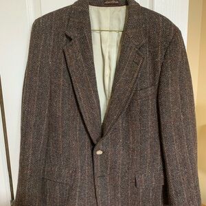1970s Ralph Lauren Brown Tweed Herringbone Blazer